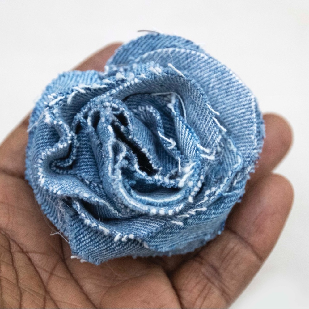 COPY - Denim Blue Rose lapel Accessory | Prom | wedding |graduation